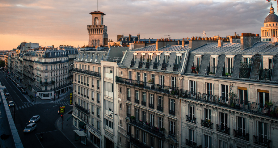 magnifique vue sur les toits des immeubles de Paris