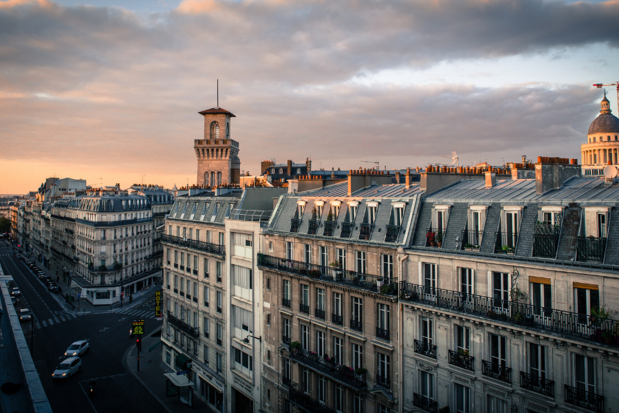 magnifique vue sur les toits des immeubles de Paris