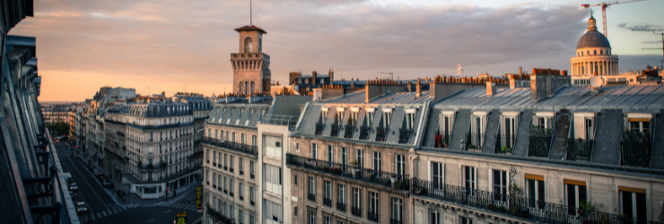 Vue sur des immeubles parisiens, immobilier à Paris.