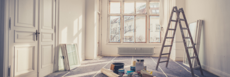 Photo de travaux dans un appartement ancien représentant l'investissement donnait droit à un déficit foncier